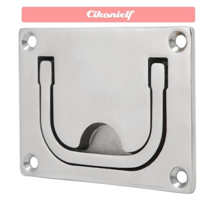 Poignée De Trappe Affleurante Acier Inoxydable 62x44mm - Lot De 2 Avec Vis Pour Bateau Yacht