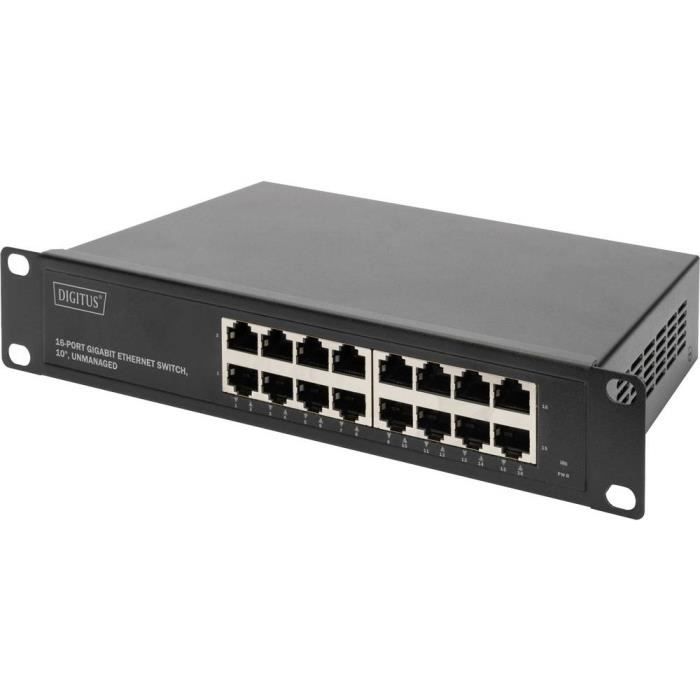 Switch réseau RJ45 Digitus DN-80115 DN-80115 16 ports 10 / 100 / 1000 MBit/s 1 pc(s)