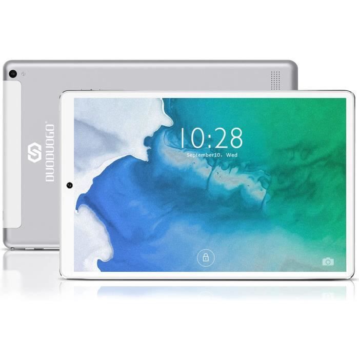 Tablette Tactile 10 Pouces 4G LTE, Android 10.0 64Go, 4Go de RAM Tablette  PC 1,6 GHz, Double Caméra 5+8MP, WiFi, Bluetooth, GPS, Type-c