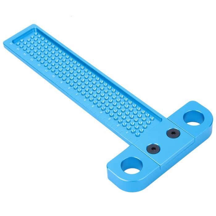 Règle De Traçage Alliage Aluminium - Jauge à Trou Type T Pour Menuiserie