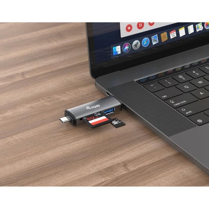 Equip 245460 lecteur de carte mémoire USB 3.2 Gen 1 3.1 Gen 1 Type AType C Neuf - vue 5