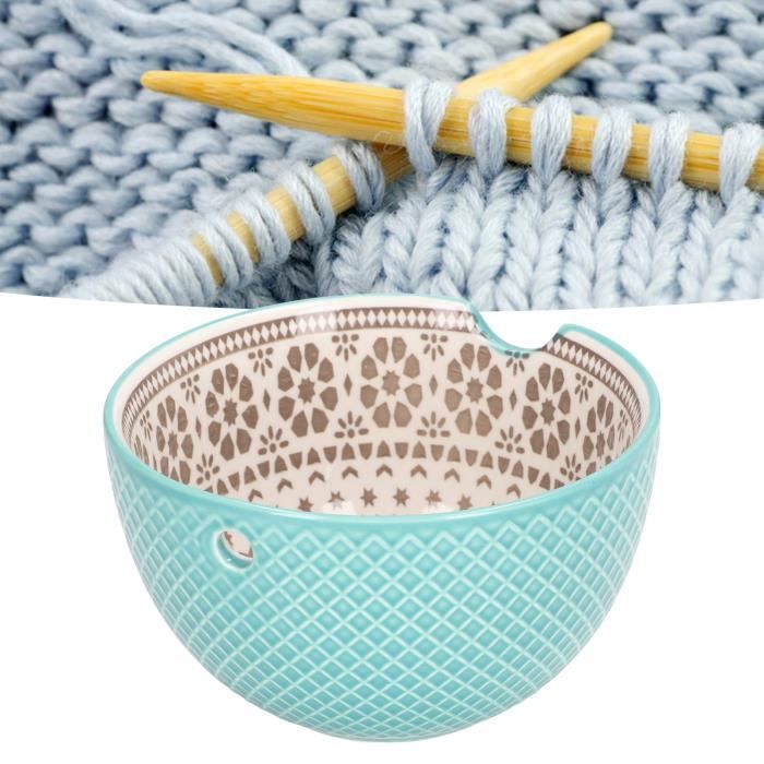 Bol En Bois Pour Fil à Tricoter/crochet - Avec Fente Incurvée Et Trous Pour Aiguilles, Rangement Pratique - 7