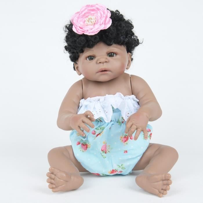 55cm Corps Entier Silicone Reborn Bebe Poupee Peau Noire Princesse Fille Realiste Bebe Reborn Jouets Playmates Cdiscount Jeux Jouets