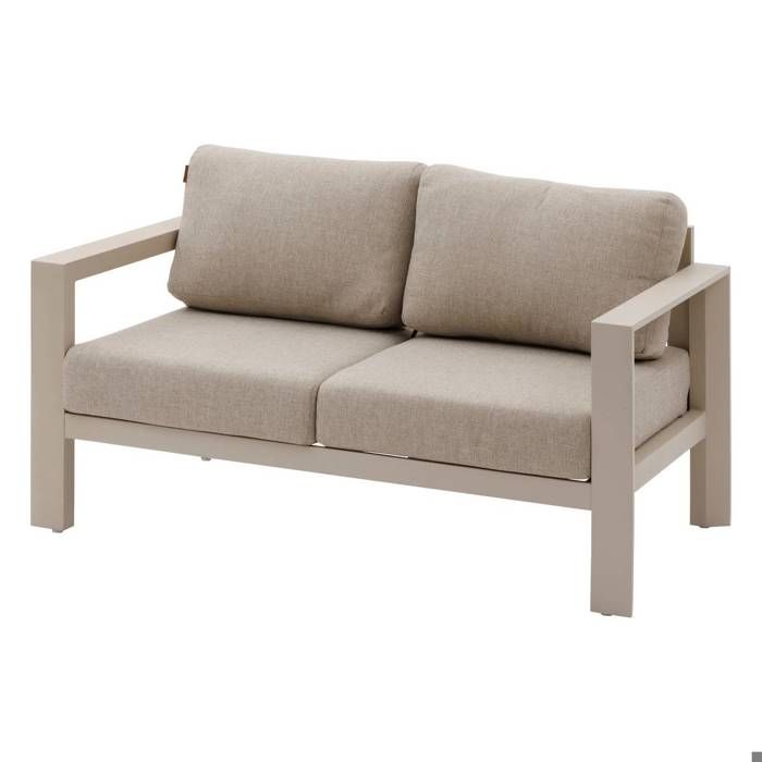 Canapé de jardin Évasion argile 2 places en aluminium et oléfine - Hespéride Canapé de jardin Évasion argile 2 places en aluminium et oléfine - Hespéride