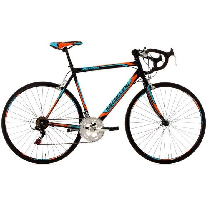 Vélo de course 28'' Piccadilly noir-orange-bleu TC 56 cm KS Cycling