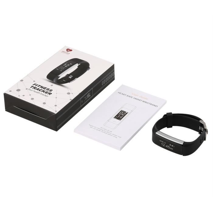 M3 Bracelet Connecté Étanche Fitness tracker pression artérielle moniteur de fréquence cardiaque - Bleu - Téléphonie