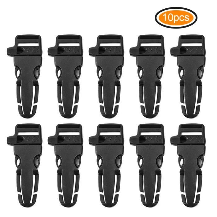 4 Boucles Plastique à Déclenchement Latéral 25mm - Pour Sac à Dos, Ceintures, Sangles - Fixation Sans Couture - Ouverture Facile Une Main