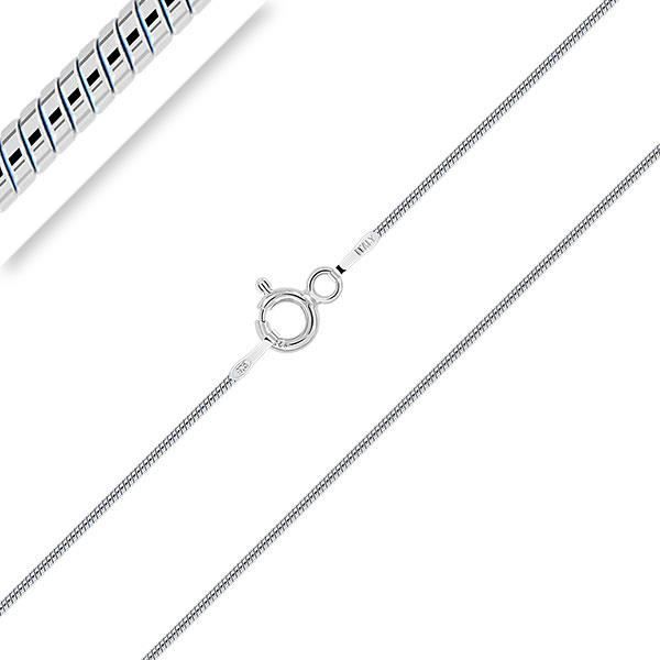 Chaîne en Acier Inox Collier Argent 50-70 cm Long Serpent 2mm Hommes Femmes