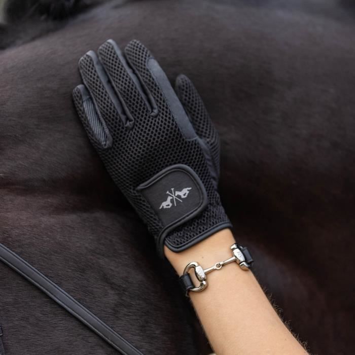 gants d'équitation femme hv polo alexa - black - m