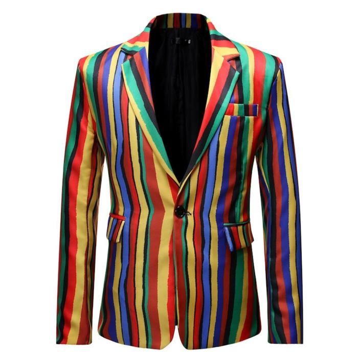 Blazer Femme Allegra K à Rayures - Revers Cranté, 1 Bouton, Manches Longues, Pour Bureau Et Travail - 6