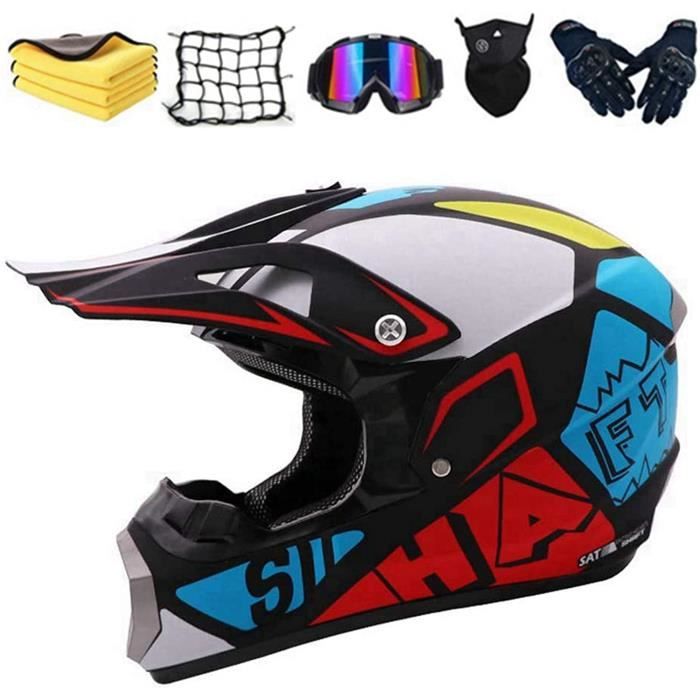 Casque De Motocross Pour Enfant Yesmotor - Taille S (bleu Foncé) - Idéal Pour VTT, Dirt Bike Et BMX