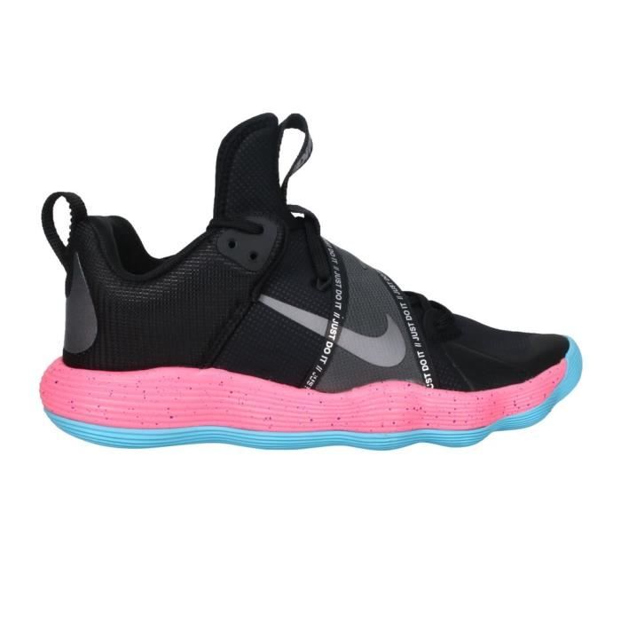 chaussures de volleyball nike react hyperset - noir/rose