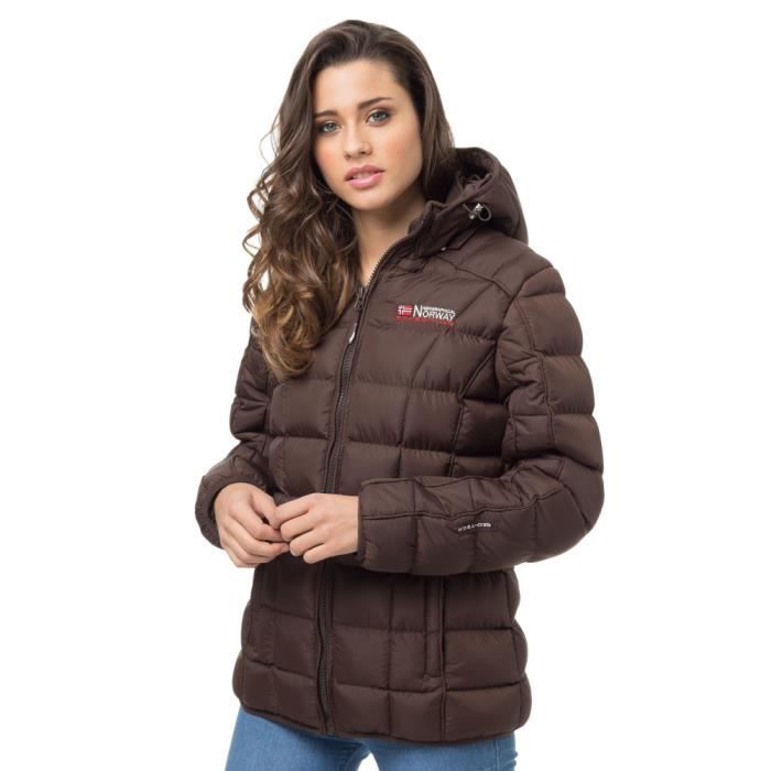 GEOGRAPHICAL NORWAY Doudoune Berechite - capuche amovible Marron - Femme