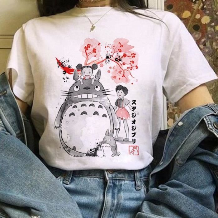T-shirt KAWAIKO Manga Pour Fille - Taille M - Bleu Clair En Coton - Neuf (occasion Très Bon état)