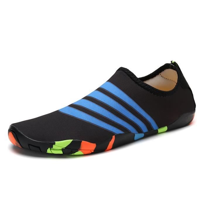 MASOCIO Chaussures aquatiques antidérapantes à séchage rapide pour enfants, filles, garçons, pour la plage, la piscine, le surf, gris, 21.5/22 EU