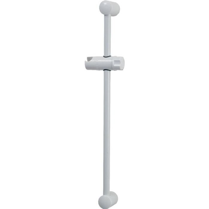 Barre de douche Neptune Blanc Diamètre 19mm Métal Chromé