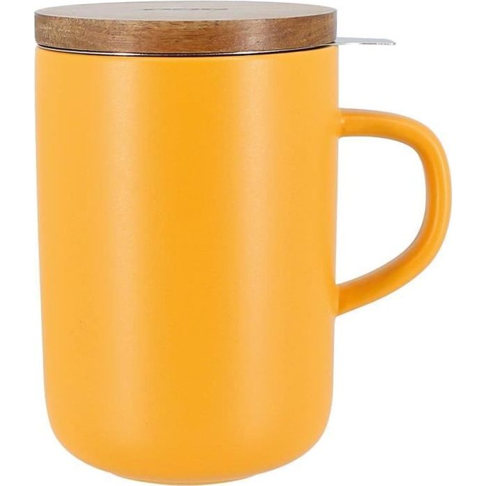 OGO LIVING Tisanière avec couvercle en bois 475ml perlé - vue 4