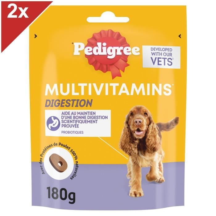 Comparer les prix de PEDIGREE Aliments Complémentaires Digestion pour chien 2x180g