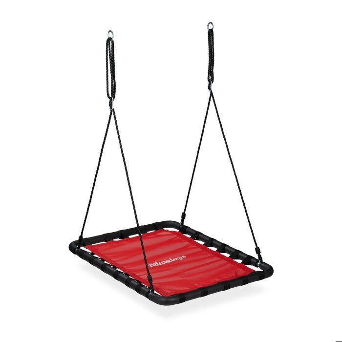 Balançoire Nid D'Oiseau Relaxdays - Jardin Enfants/Adultes - Support 150kg - Hauteur Réglable