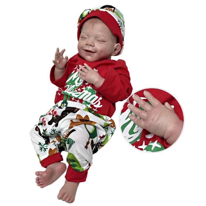 Poup?�e r?�aliste b?�b?� fille 45cm jouet r?�aliste en vinyle souple cadeaux de no?�l et 
