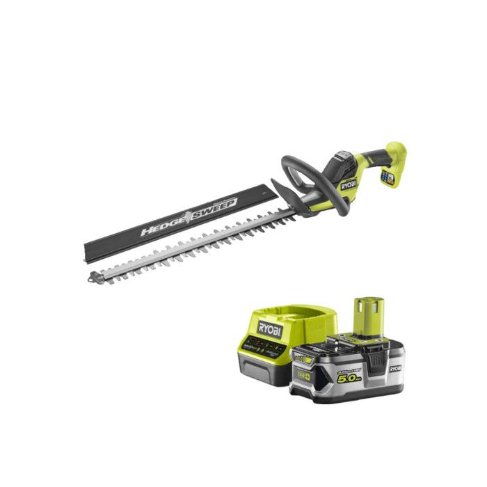 Pack RYOBI Taille haies 18V One+ LINEA 50 cm RY18HT50A 0 1 Batterie 5.0Ah 1 Chargeur rapide RC18120 150 - vue 2