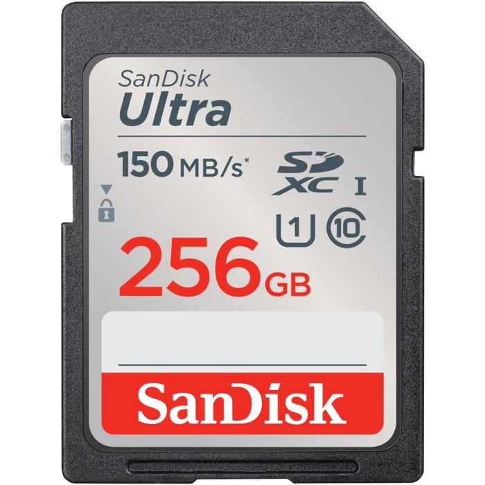 Carte mémoire SDXC - SanDisk - Ultra - 256 Go - Vitesse jusquà 160 Mo/s - Classe 10 U1