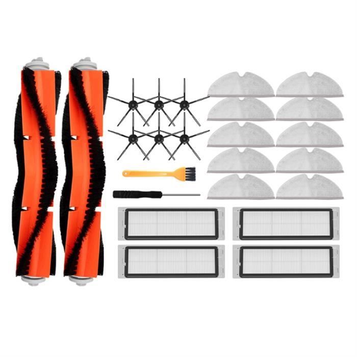 Kit Accessoires Roborock Q10 S5+ Et Q10 S5 | 1 Brosse Principale, 4 Filtres HEPA, 4 Lingettes, 4 Brosses Latérales