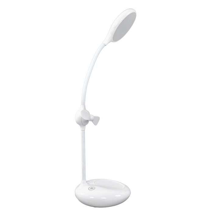 Lampe De Bureau LED En Forme De Demi-Lune | 124 LEDs, Luminosité Et Teinte Réglables | Pour Ongles, Maquillage, Tatouage (Rose)