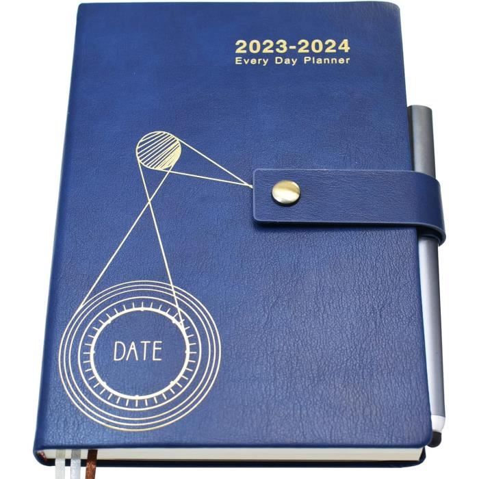Agenda journalier 2024, Agenda 2024, Couleur bleue