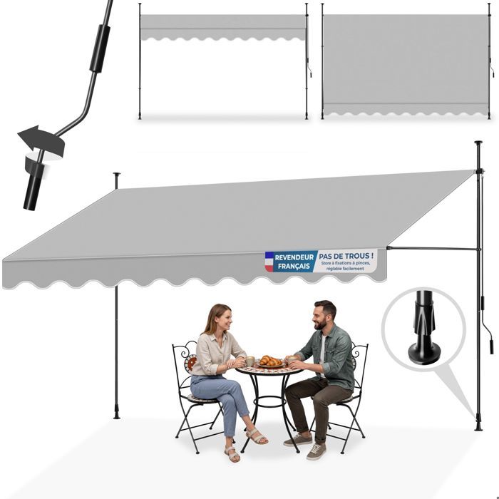 Store à Ventouse Pour Fenêtre - Protection Solaire Et Brise-vue, Sans Perçage, Facile à Installer - 4
