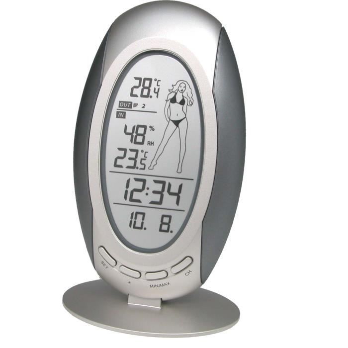 Station météo - TECHNO LINE - WS 9723 - Radio‑pilotée DCF‑77 - Température int./ext. (MIN/MAX) - Hygromètre intérieur & alerte gel