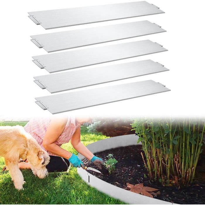 Bordure De Pelouse En Métal Galvanisé Flexible - 5 M, 10 M, 15 M, 20 M, 30 M, 40 M, 50 M, 100 X