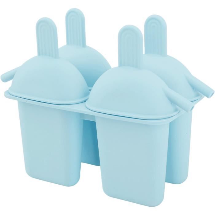 LIN Bacs à Glace avec Couvercle, 4 pièces - Pot à Glace de 1L rond et
