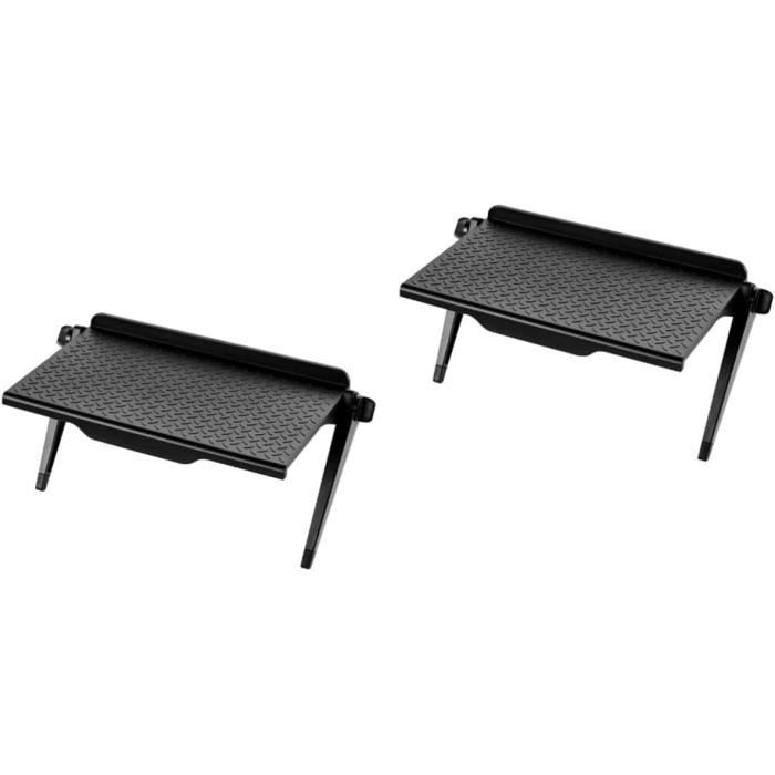 Lot De 4 Supports Pour étagère En Verre Dokeno – Réglables, Alliage De Zinc Argent Brossé – Pour Verre/bois ép. 3-21 Mm – Fixation Invisible