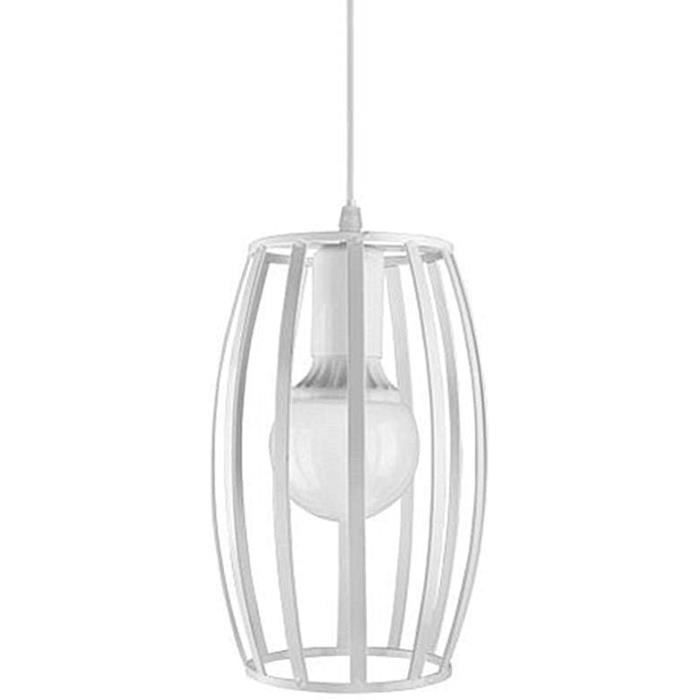 Plafonnier Moderne Hofstein Blanc Métal - Lampe Suspension Pour Salon, Chambre