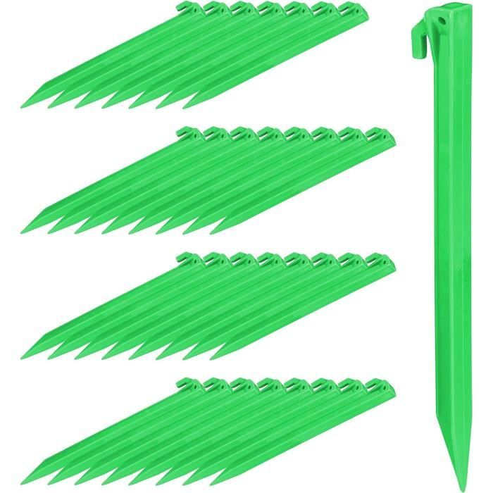XFLOFE Lot de 20 piquets épais pour bordure de paysage, 10 piquets d'ancrage en plastique pour bordure, terrasse et jardin (marron XFLOFE Lot de 20 piquets épais pour bordure de paysage, 10 piquets d'ancrage en plastique pour bordure, terrasse et jardin (marron