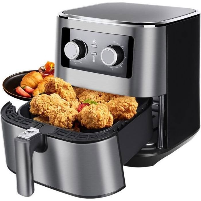 UTEN Friteuse Sans Huile &Eacute;lectrique -  - Friteuse sans huile - 5.5L Friteuse &Eacute;lectrique - Minuteur et Temp&eacute;rature R&eacute;glable1700W 