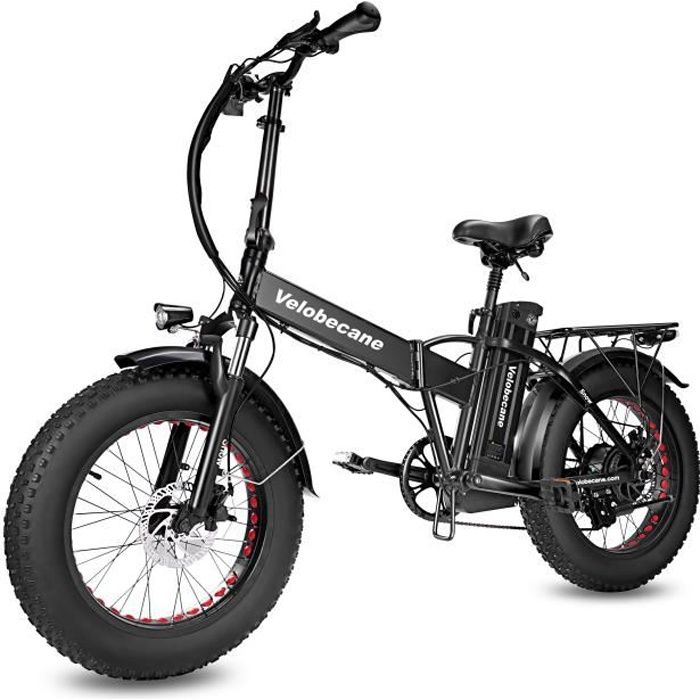 Velobecane Velo electrique fatbike pliant Snow Batterie 15Ah-75 Km Autonomie