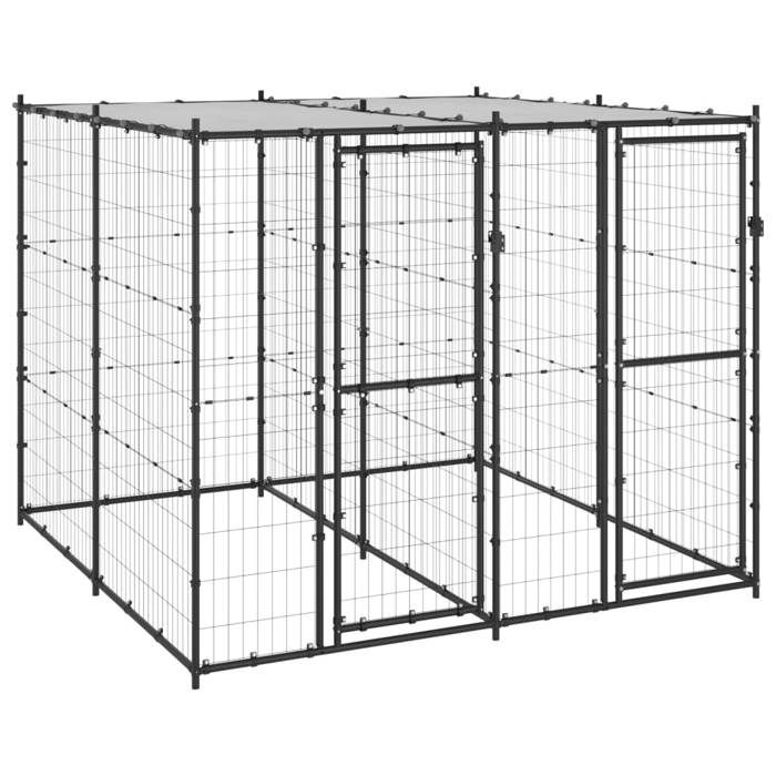 VIDAXL Chenil extérieur avec toit 4 84 m²