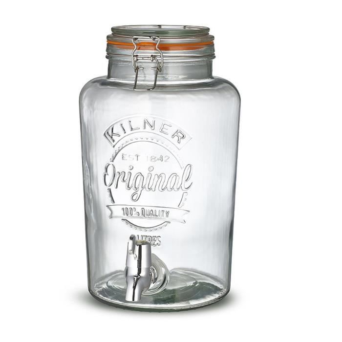 Lot De 2 Fontaines à Jus De Fruits Kilner En Verre 5 L