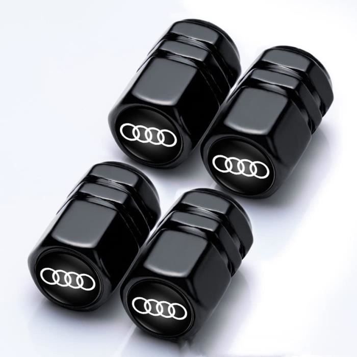 Remplacement Lot de 4 Bouchons de Valve pour Audi noir