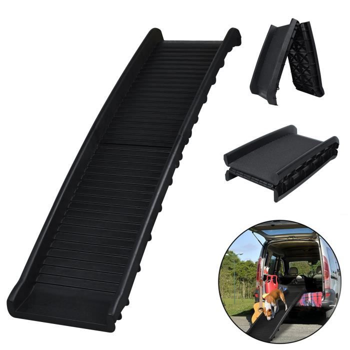 YRHOME Rampe pour chien, rampe pour animal de compagnie, aide à l'embarquement, escalier pliable, antidérapant, plastique