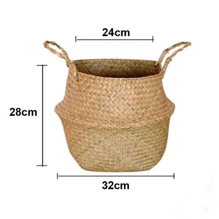 Panier de vélo en rotin pour sac à dos, sangle réglable amovible, panier avant pour le shopping, pique-nique, voyage, extérieur