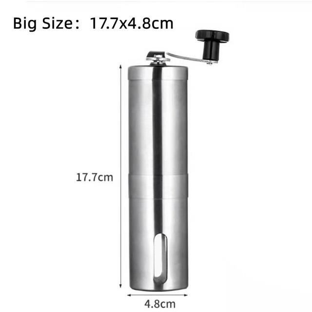 Moulin à Café Manuel - Broyeur En Acier Inoxydable - Réglable - Parfait Pour Café Frais à La Maison, Camping, Bureau - 11