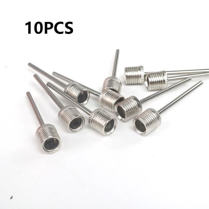 Lot De 5 Aiguilles Pour Pompe à Ballon - Acier Inoxydable - Filetage 7 Mm - Longueur 33 Mm