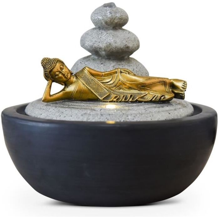 Zen Light Fontaine D Interieur Avec Statuette Bouddha Dominika Gris Cdiscount Maison Zen Light Fontaine D Interieur Avec Statuette Bouddha Dominika Gris Cdiscount Maison