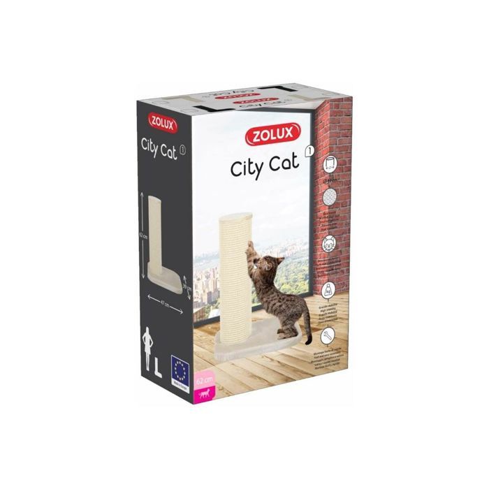 Zolux Griffoir Poteau City Cat Pour Chat 47 X 39 X 62 Cm Beige Cdiscount Animalerie