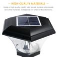 1pc Solaire Pilier Lumière Post Lampadaire Pour Jardin Extirieur balise solaire - borne solaire luminaire d'exterieur-1