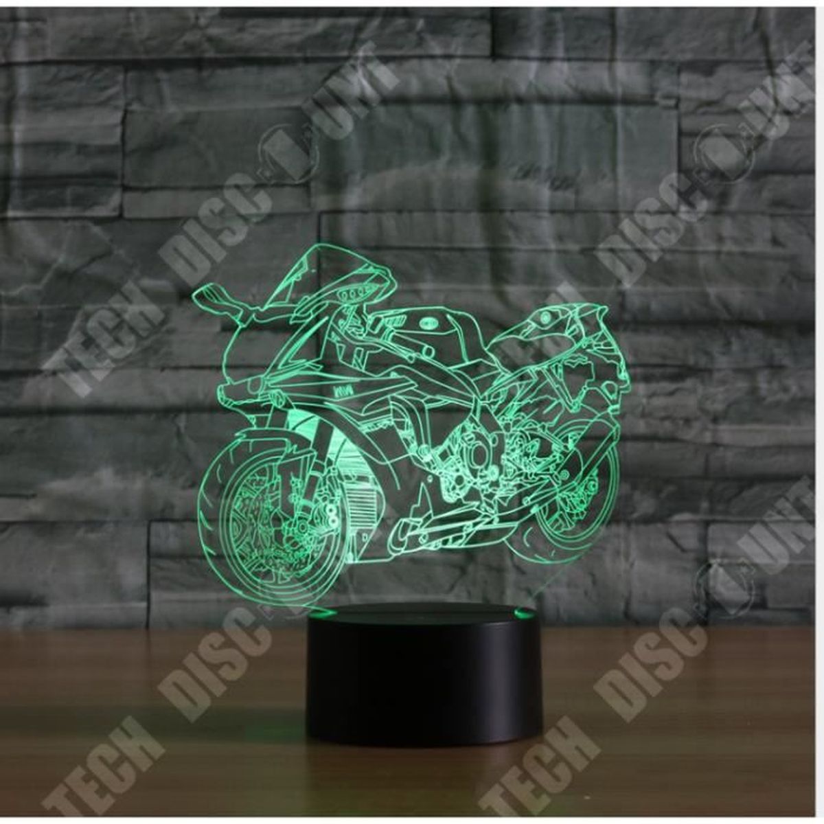 Lampe moto Motocross 2 16 couleurs- lampe de chevet veilleuse illusion pour  idée cadeau anniversaire fête - Cdiscount Maison