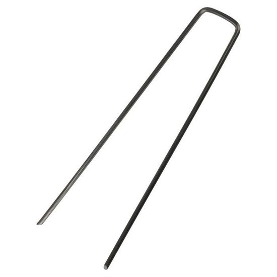 GIOVARA 50 piquets de Fixation de Jardin en Acier Polyvalents pour Fixer Le Tissu de Mauvaises Herbes de /Ø2,9 mm 150 mm de Long 25 mm de Large